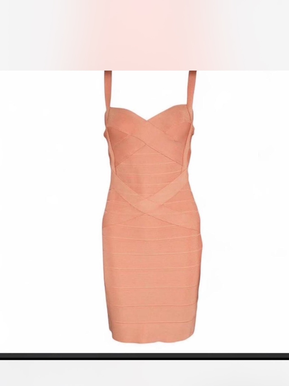 M Peach Midi Bandage Dress